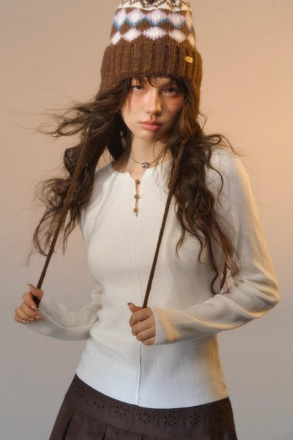 Line-Breasted Base T-Shirt