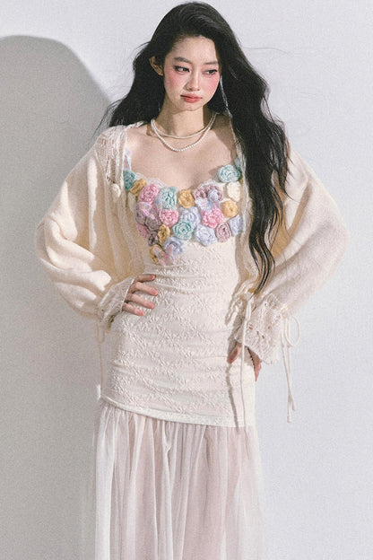 Autumn Floral Slip Dress Set-Up