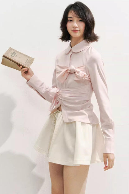 Butterfly Strap Long-Sleeved Shirt