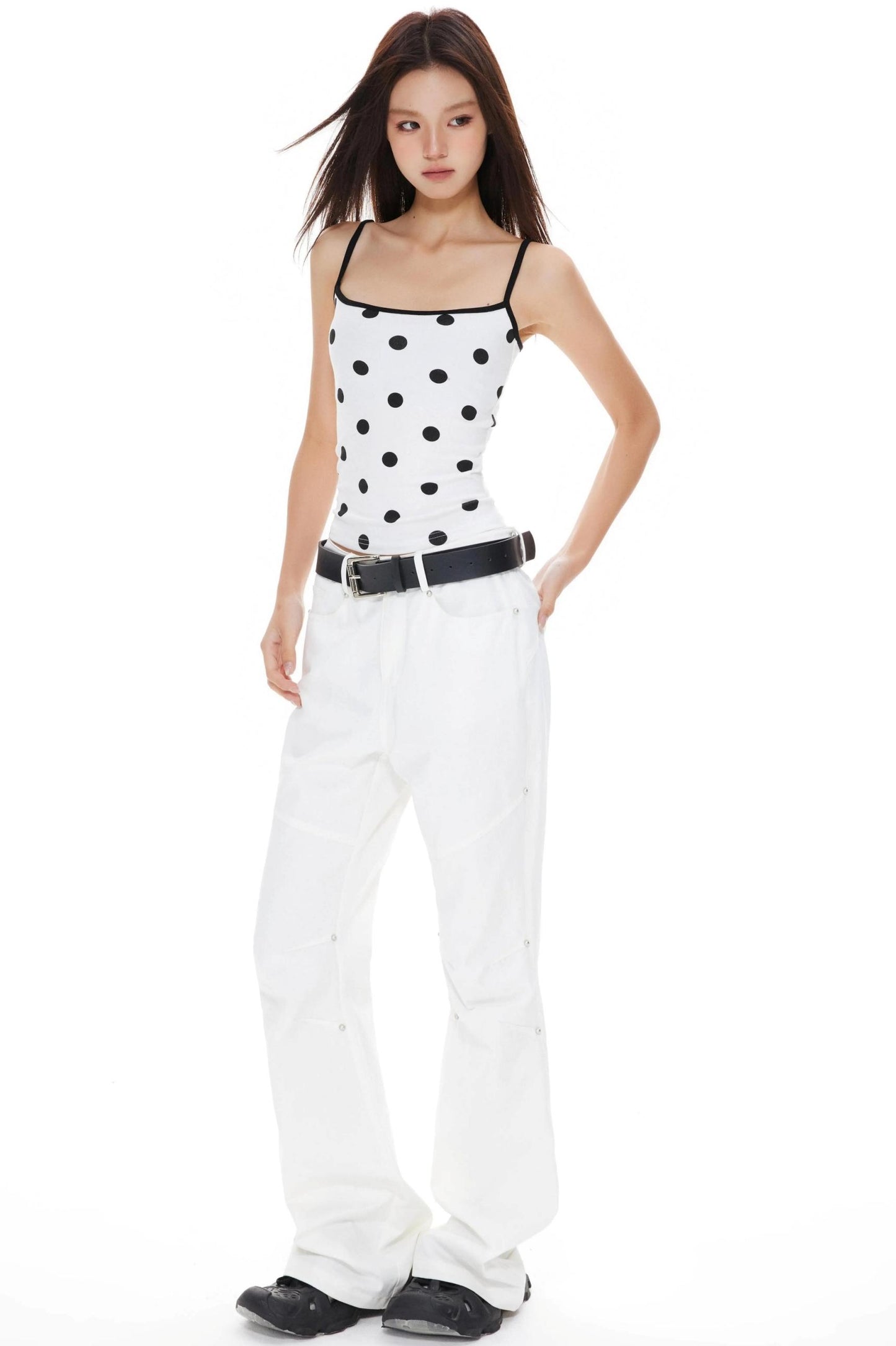 Polka Suspender Vest