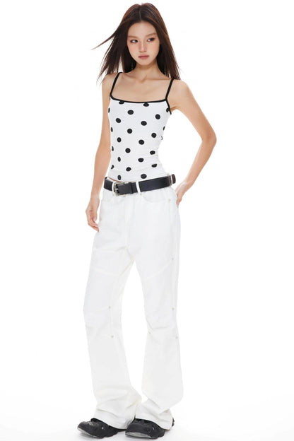 Polka Suspender Vest