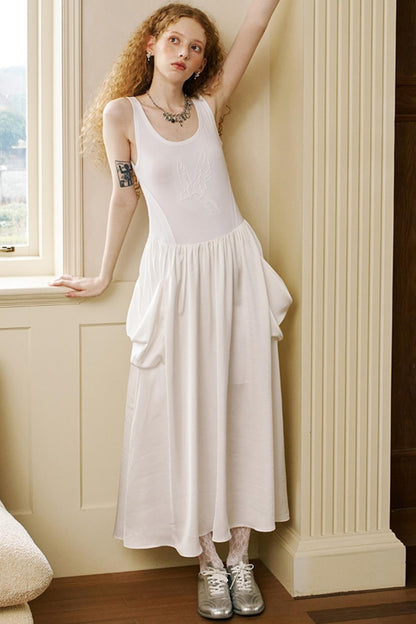 Swallow Embroidered Summer Dress