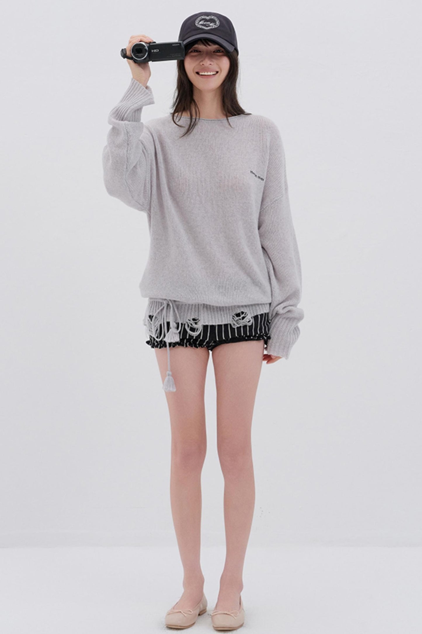 Glitter Wool Blend Knit Top