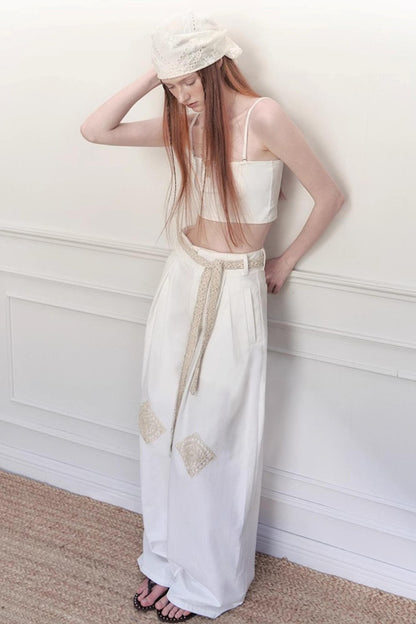 Grandmothers Crochet Wide-Leg Pants