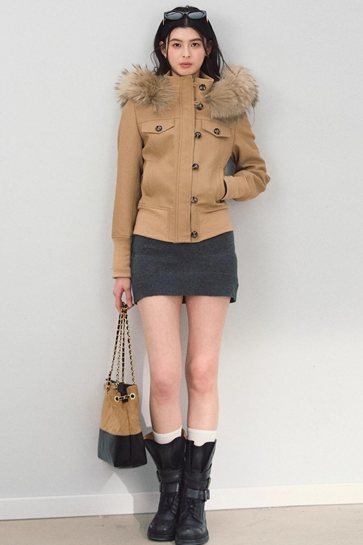 Gray Knitted Bodycon Dress