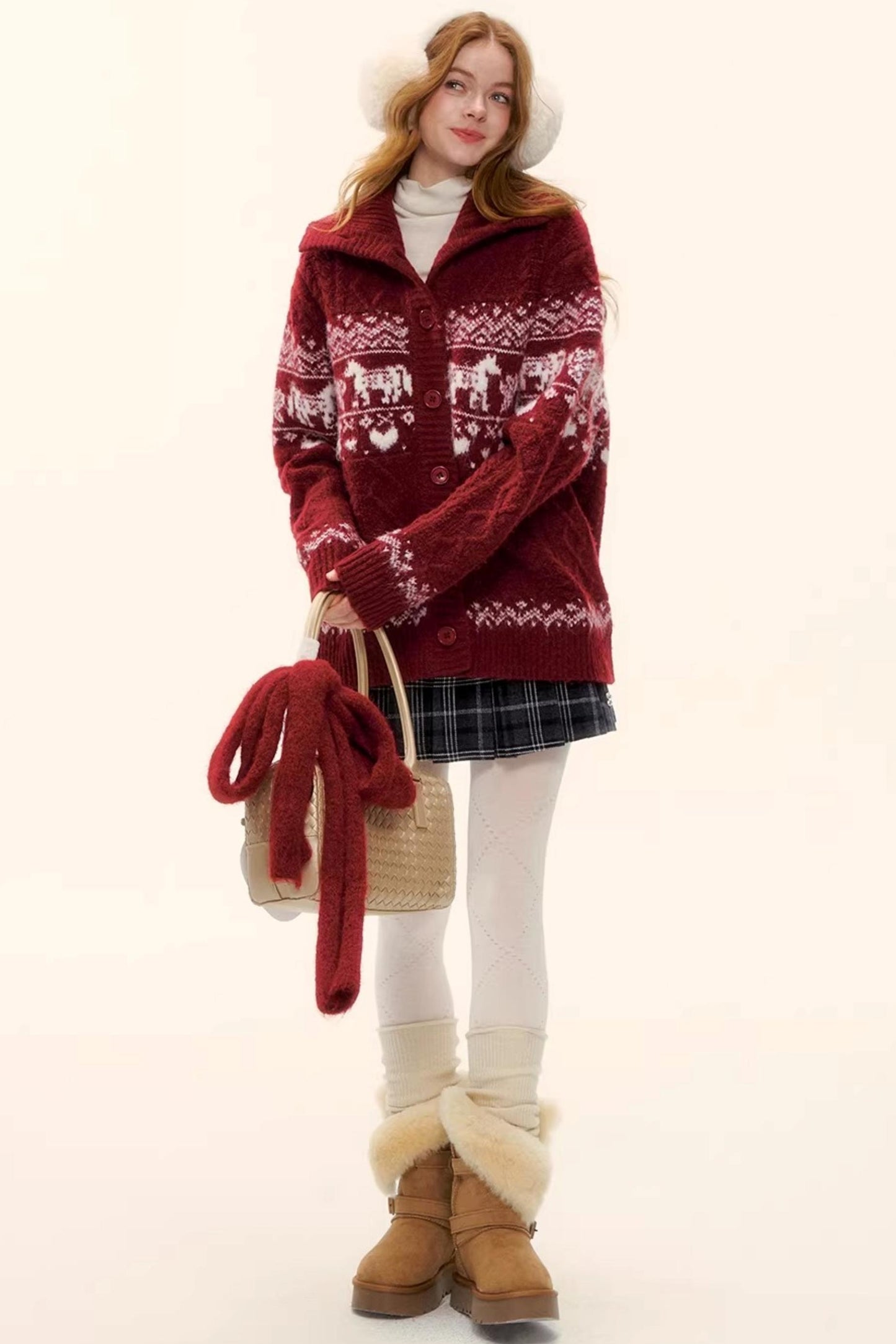 Fair Isle Knit Cardigan