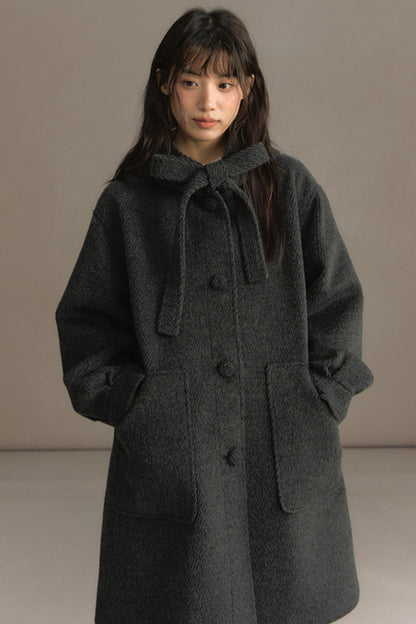 Snow Night Hooded Woolen Jacket