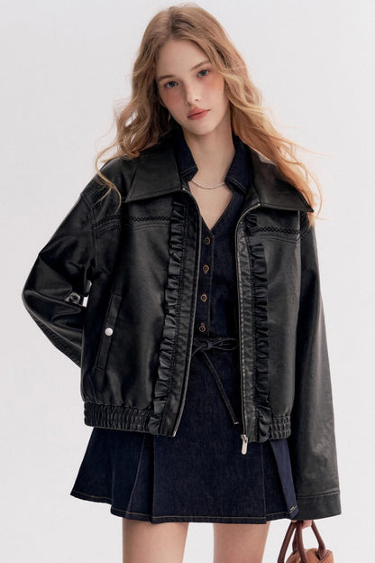 Lazy Cotton V-Neck Denim A-Line Dress