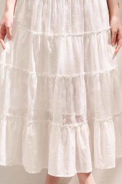 Pure White Lace Halter Skirt