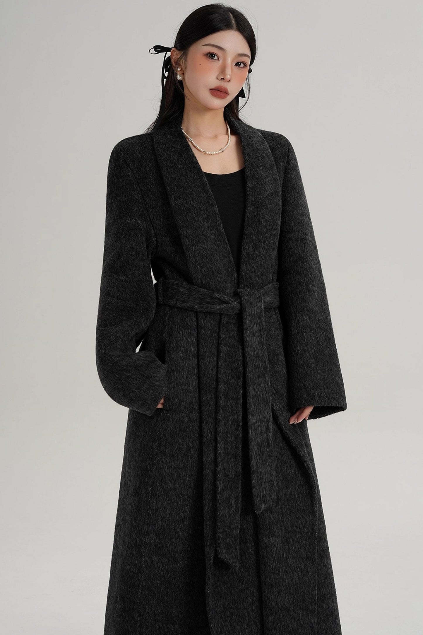 Elegant Double-Sided Long Wool Coat