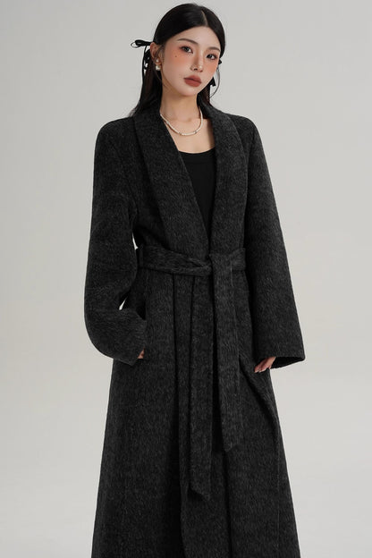 Elegant Double-Sided Long Wool Coat