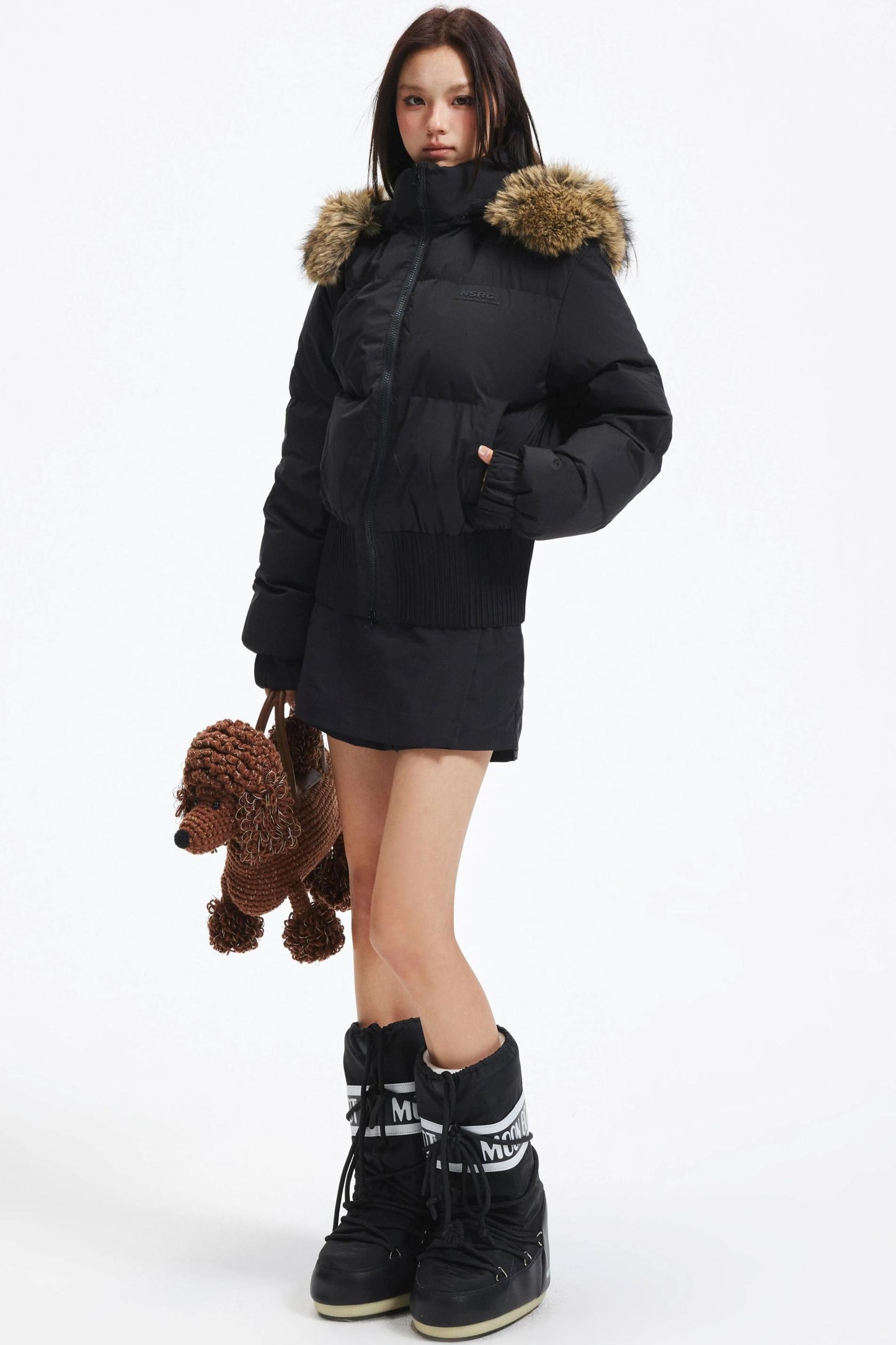 Hooded Fur Collar Down Jacket