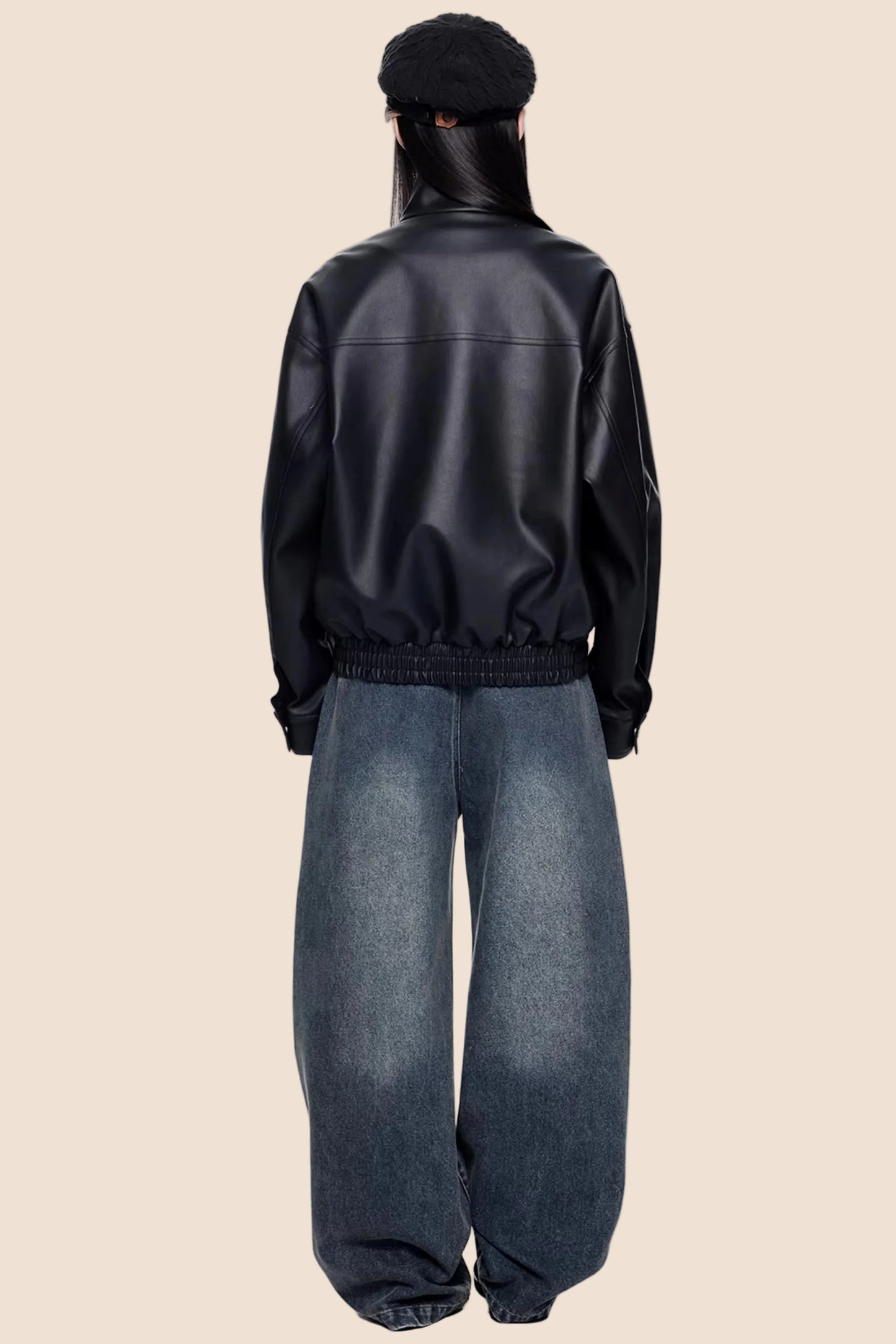 Retro Distressed Motorcycle Jacket