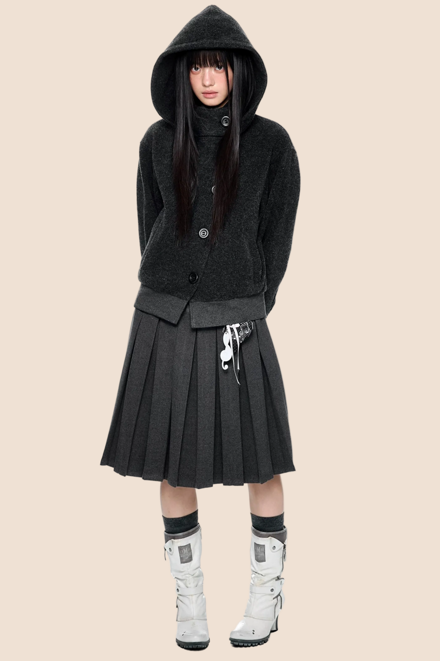 Plaid Patchwork Pleated Skirt