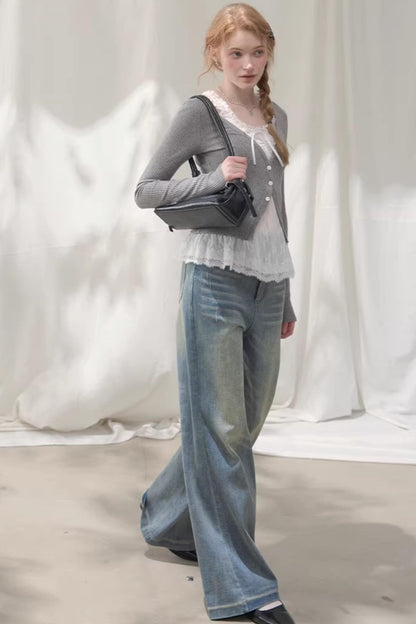 Flower Melody Lace Knit Cardigan
