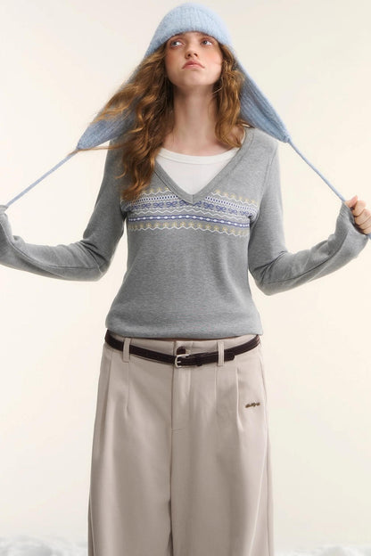 Fair Isle Two-Piece Top