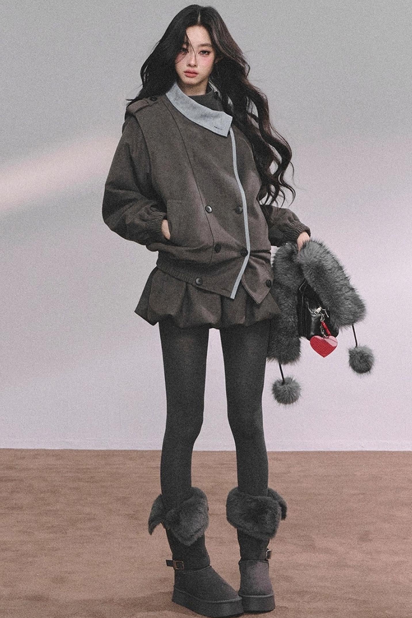 French Autumn Blazer Suit Set-Up