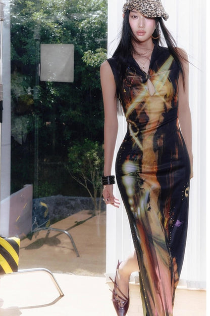 Night City Cheongsam Dress