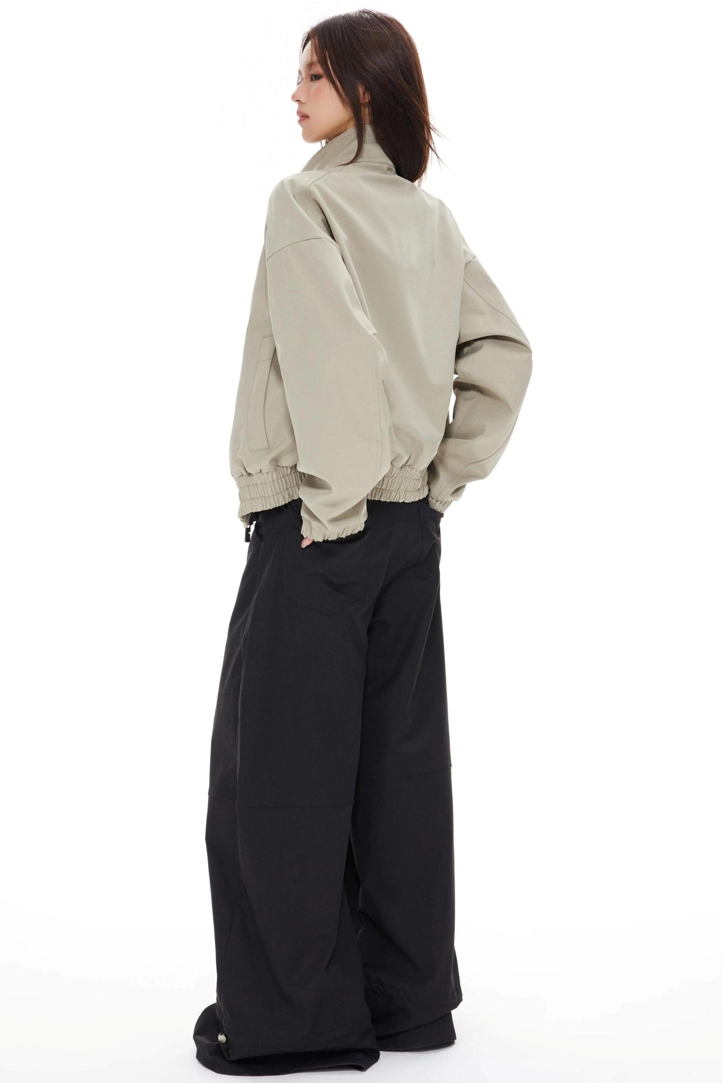 Polka Dot Stand-Up Jacket