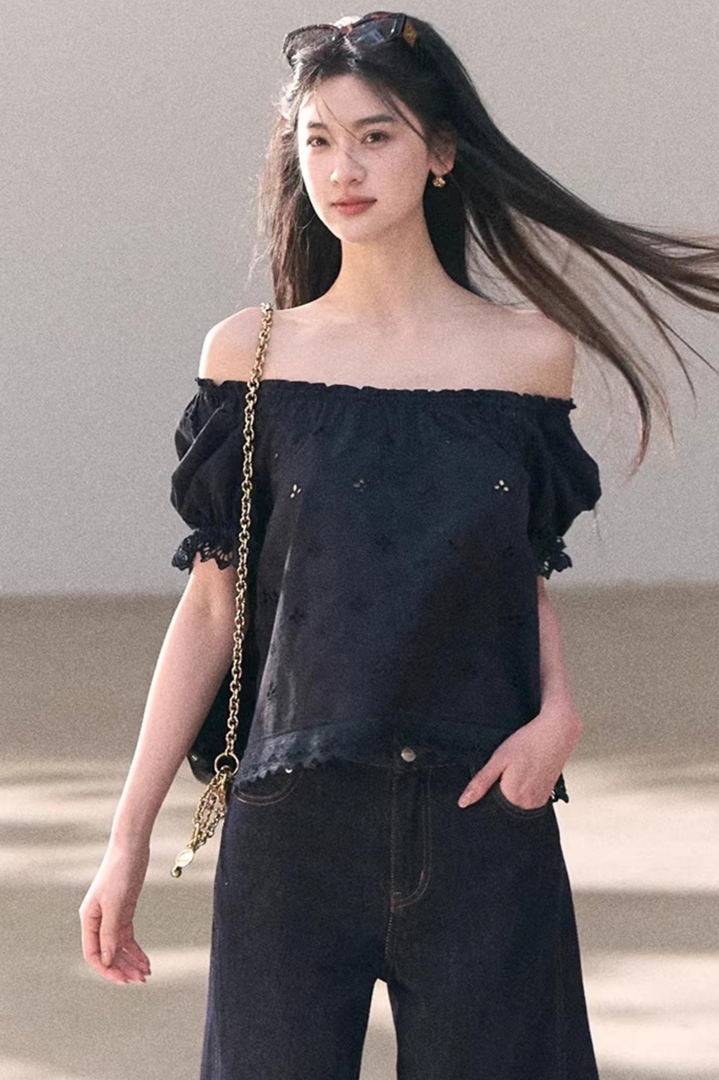 Pure Cotton Embroidered Doll Top