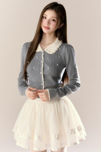 Cherry Blossom Wool Knitted Set-Up