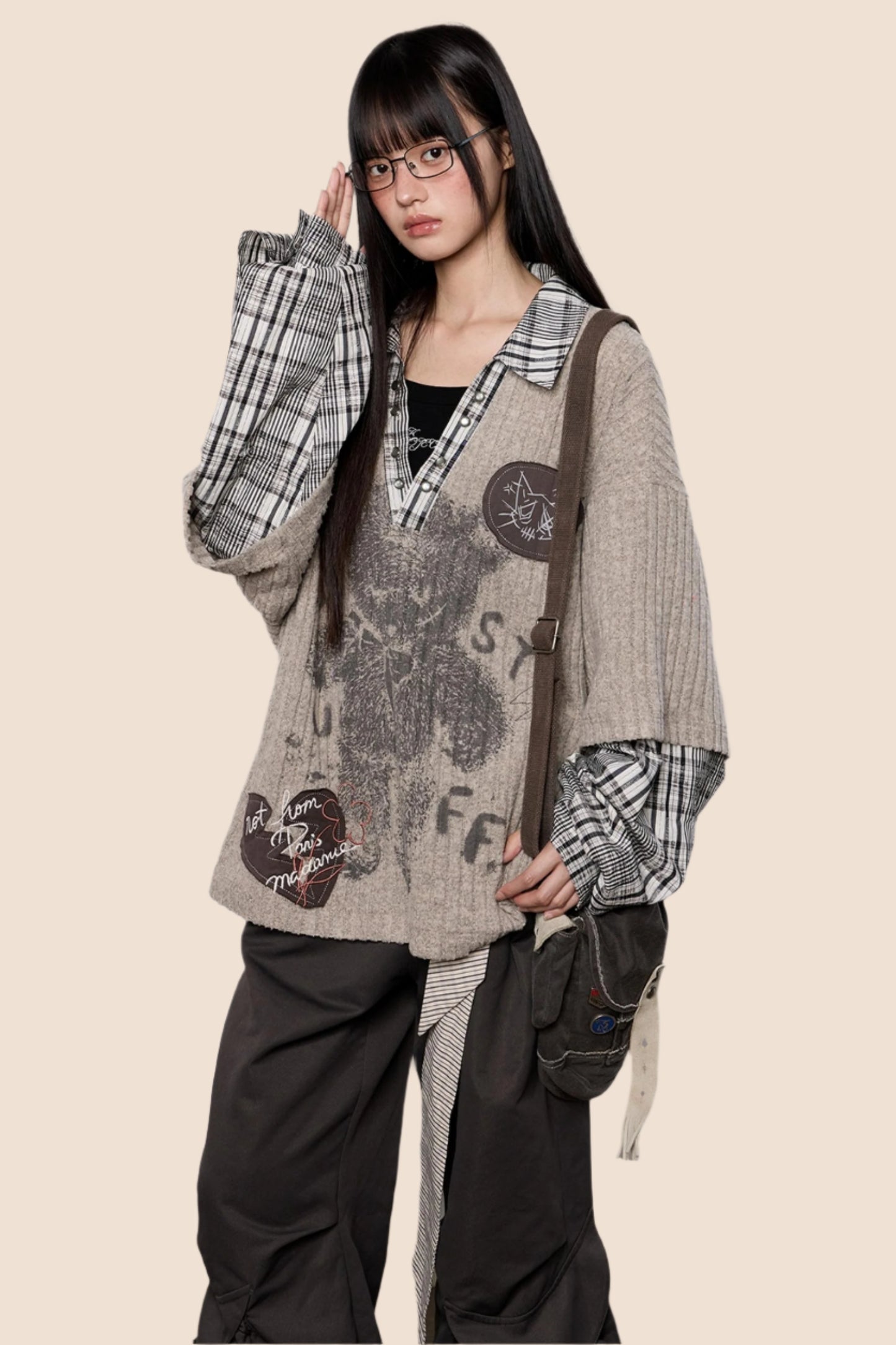 Graphic Knit Polo Shirt