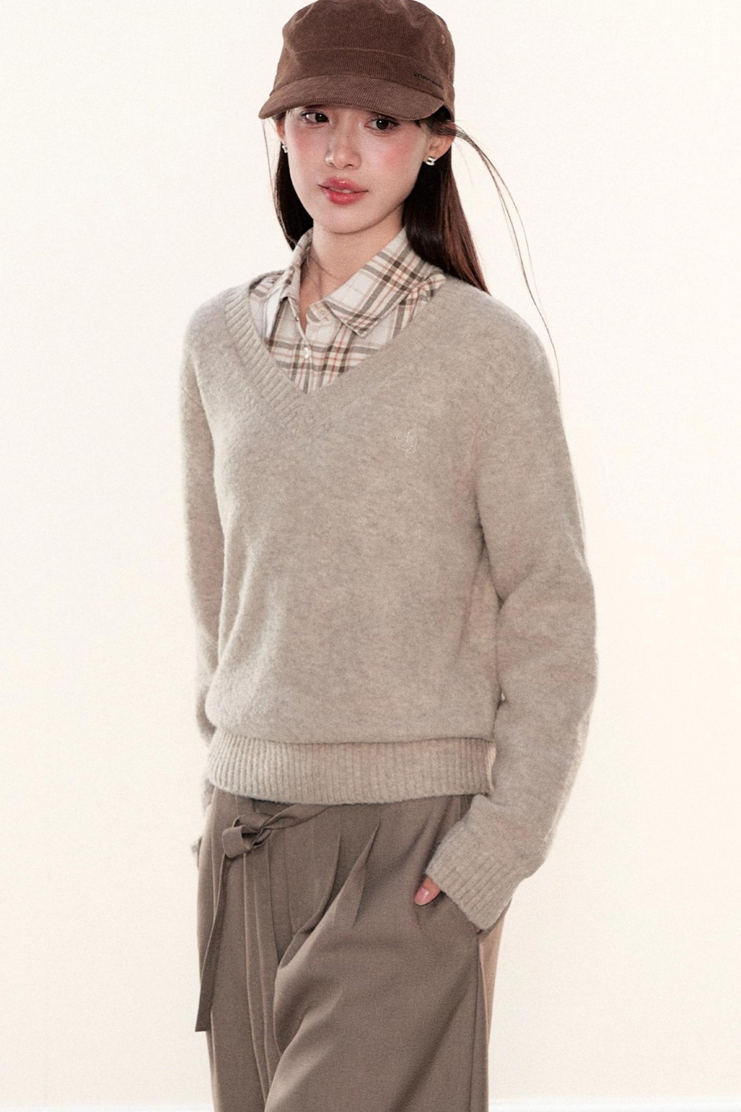 Soft Knit V-Neck Sweater