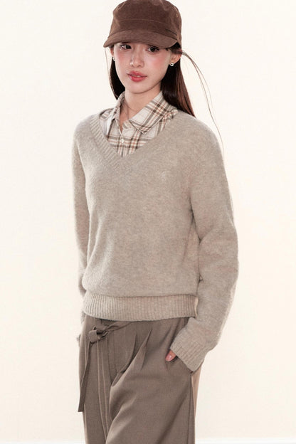 Soft Knit V-Neck Sweater
