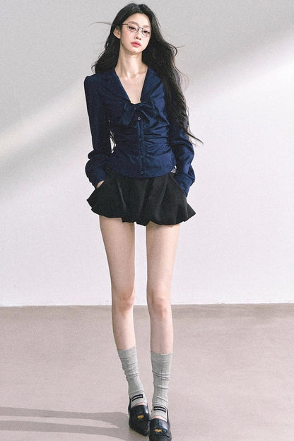 White Moonlight V-Neck Shirt