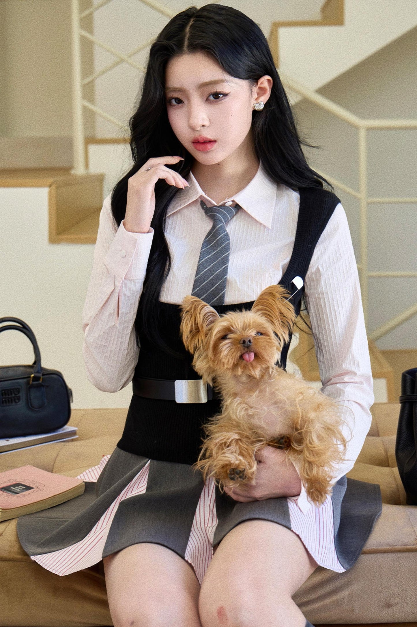 Slim Tie Silhouette Vest Set-Up