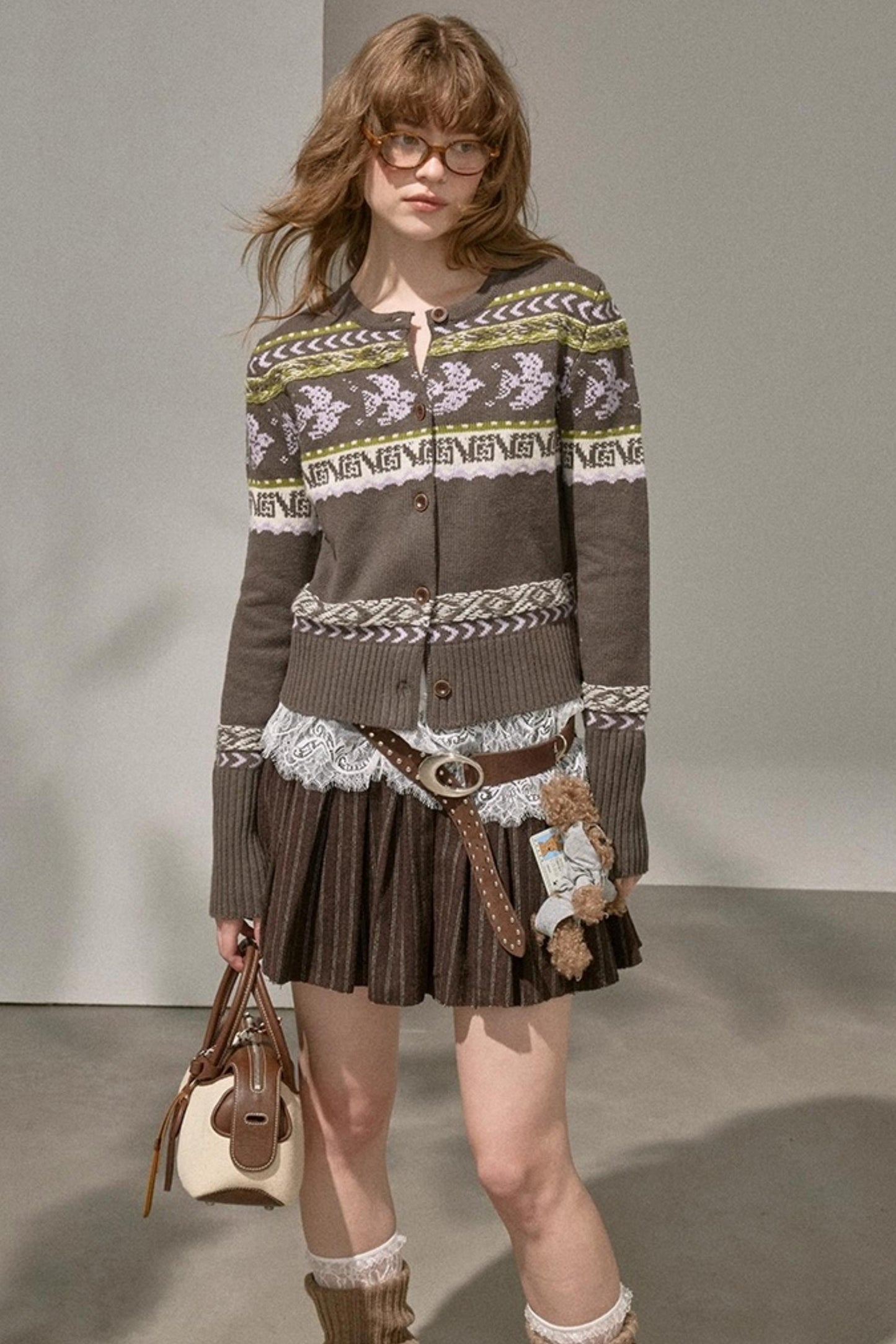 Flying Sparrow Button Knit Cardigan