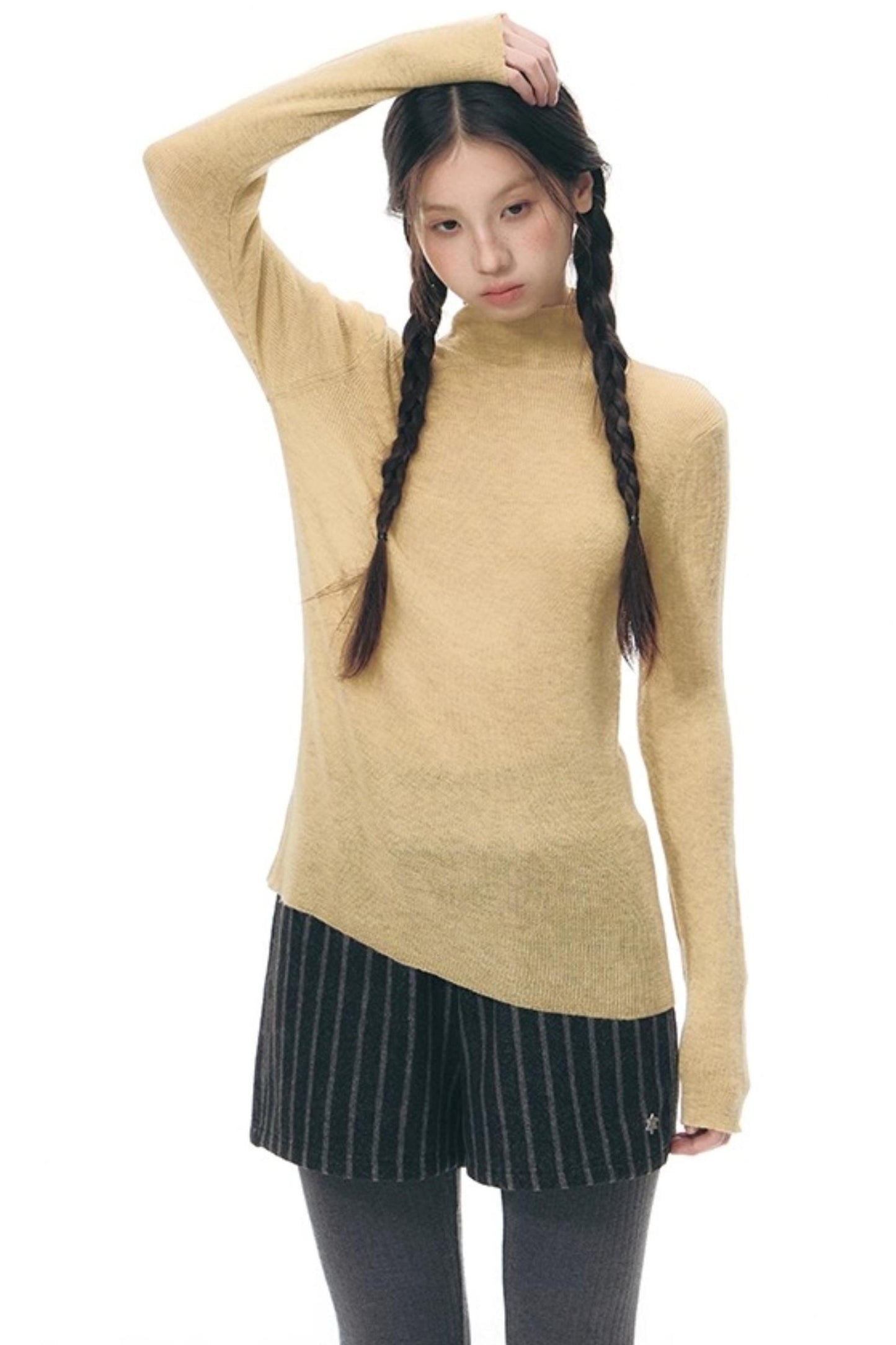 Solid Color Knitted Top