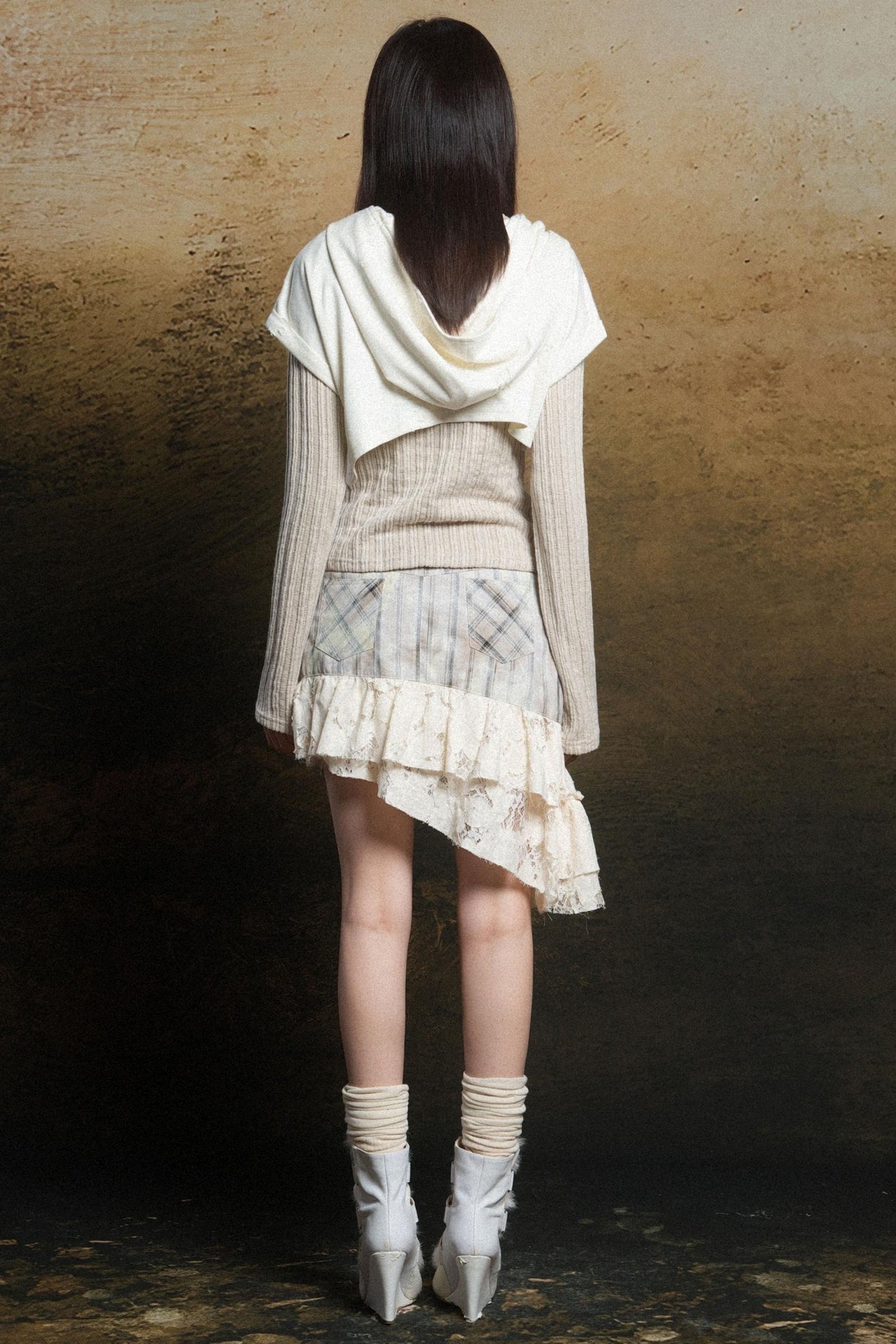 Punk Tiered Lace Skirt