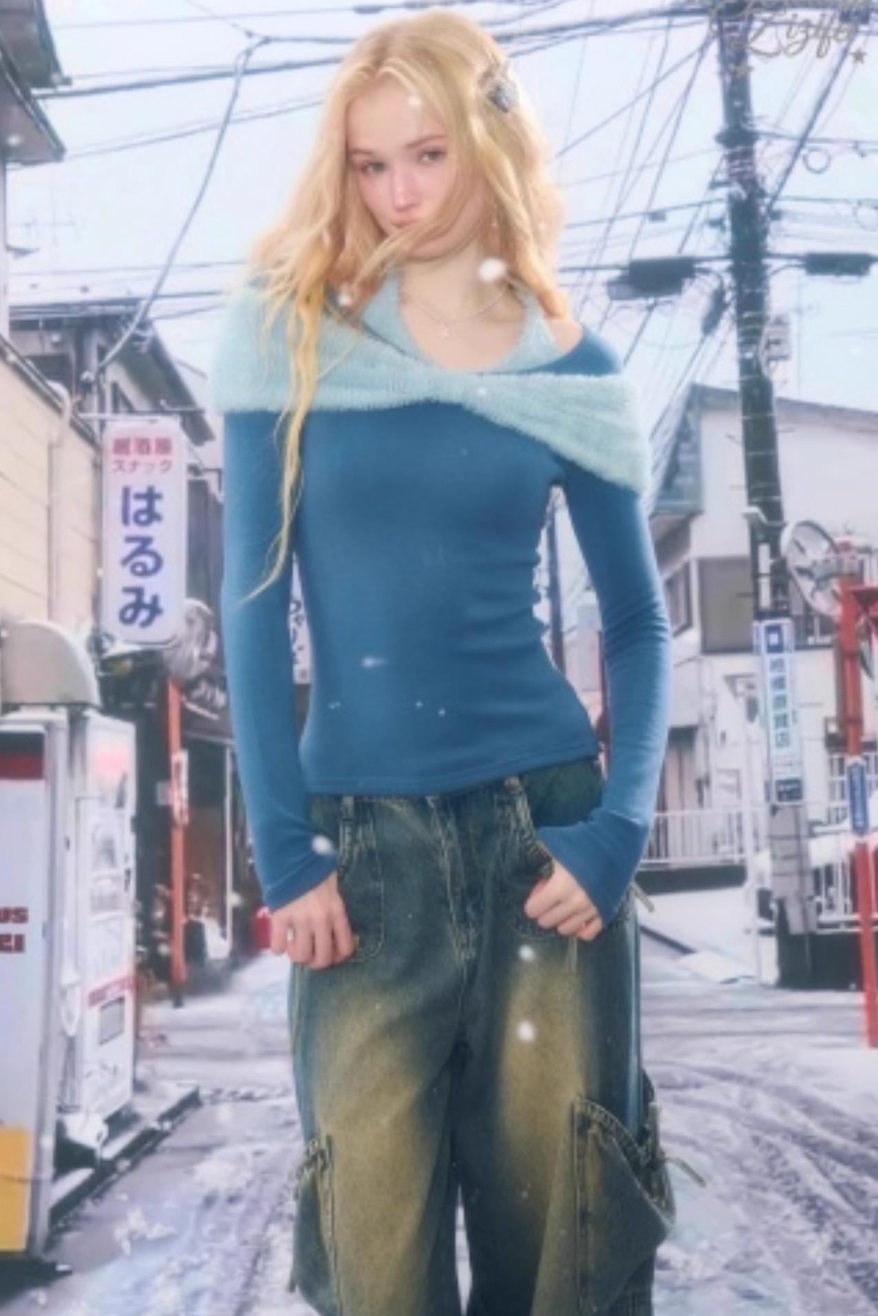 Bow-Knot Knitted Halter Top