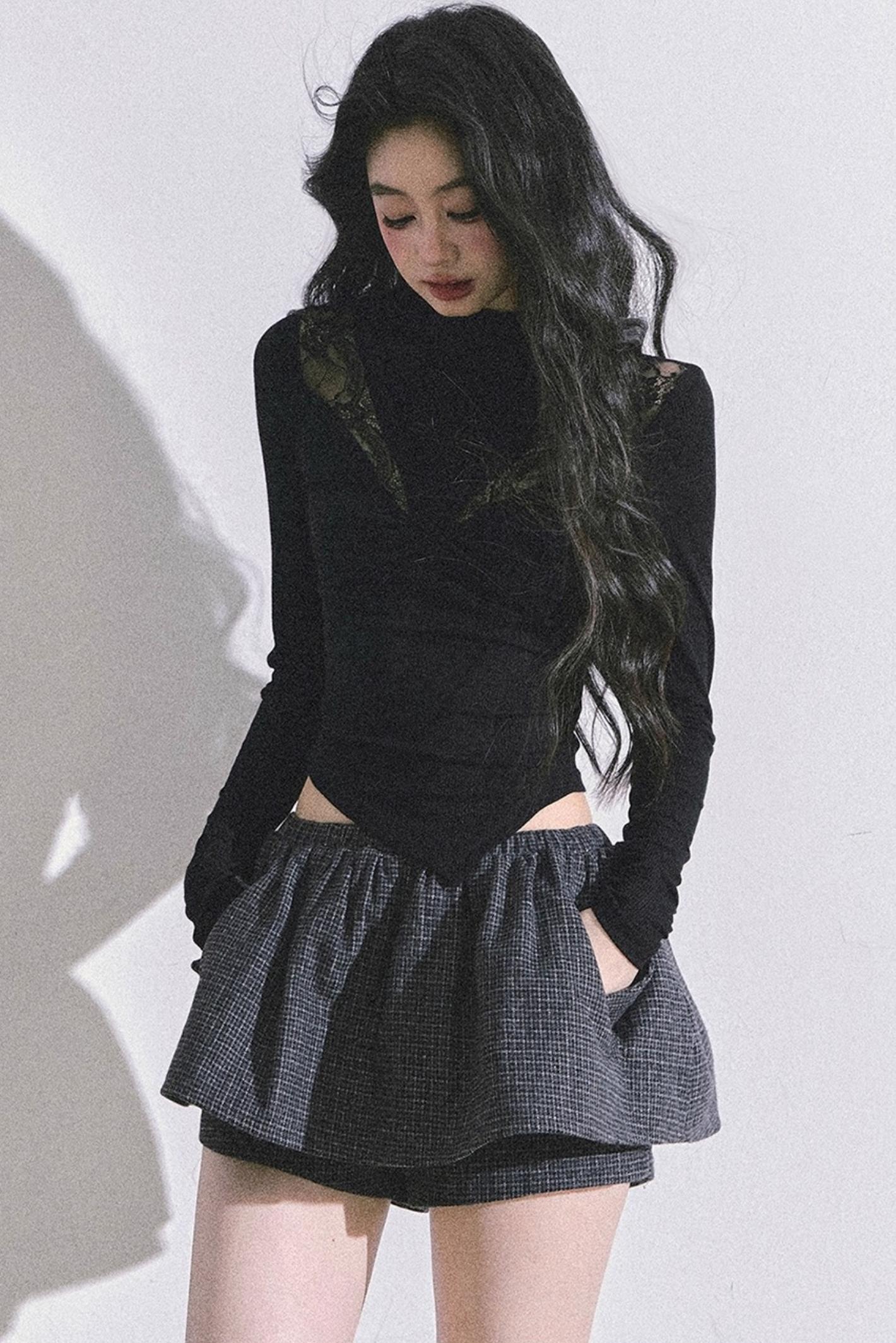 Lace Pure Desire Sexy Knitted T-Shirt