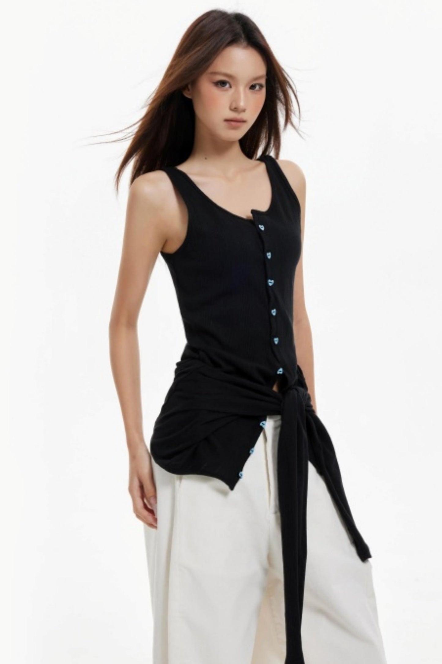 Slim Two Wear Cardigan Top