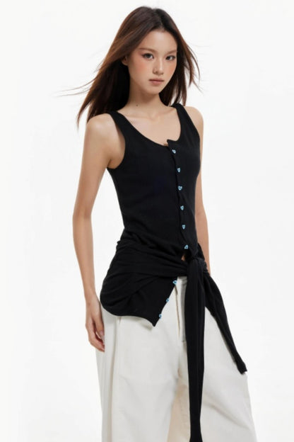 Slim Two Wear Cardigan Top