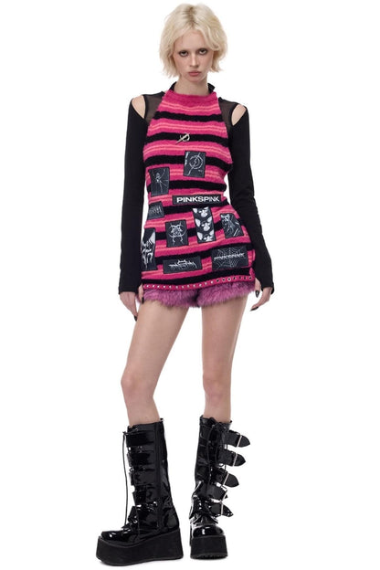 Electric Moon Knitted Apron Sweater