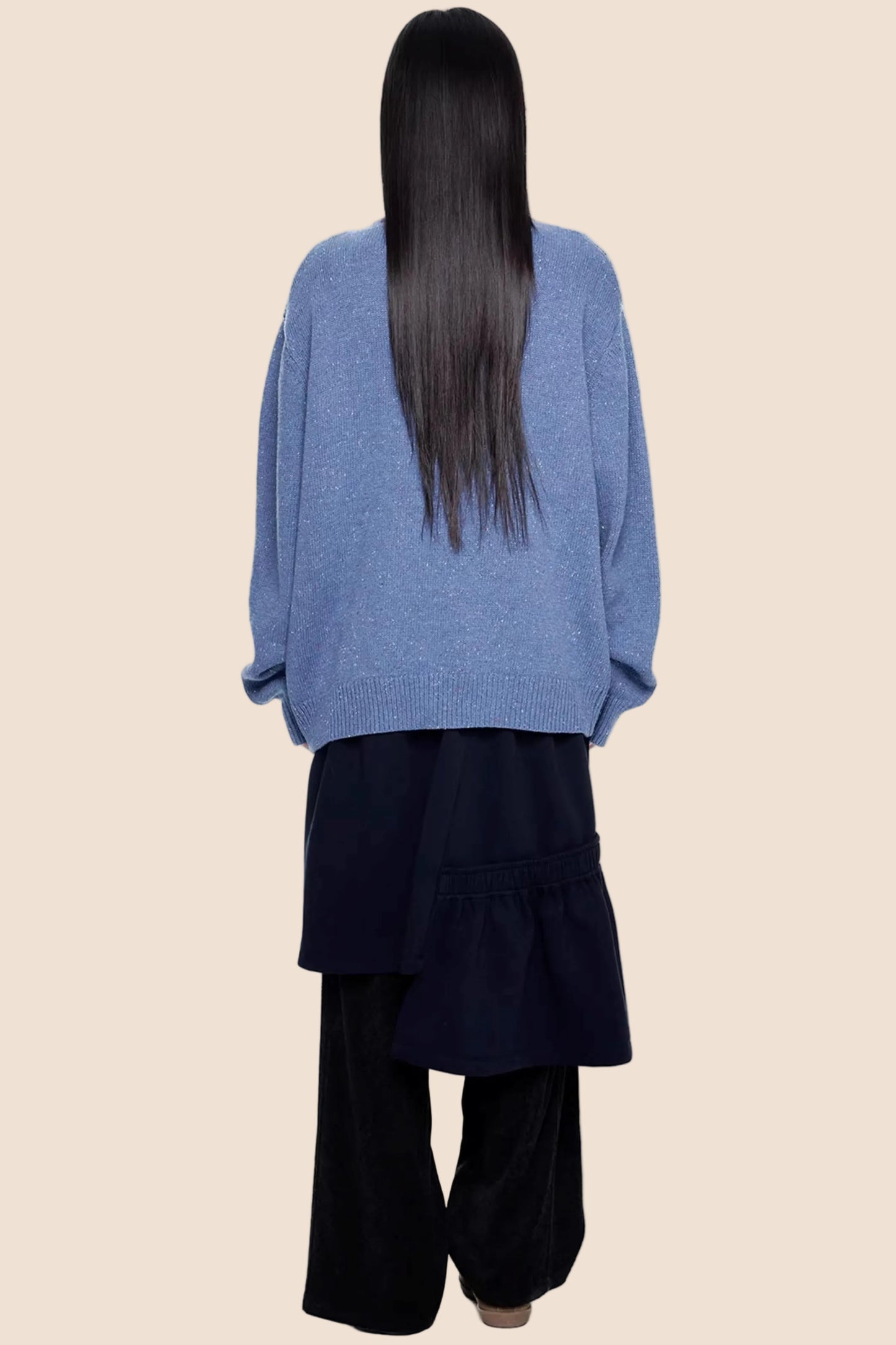 High-Neck Knitted Cardigan