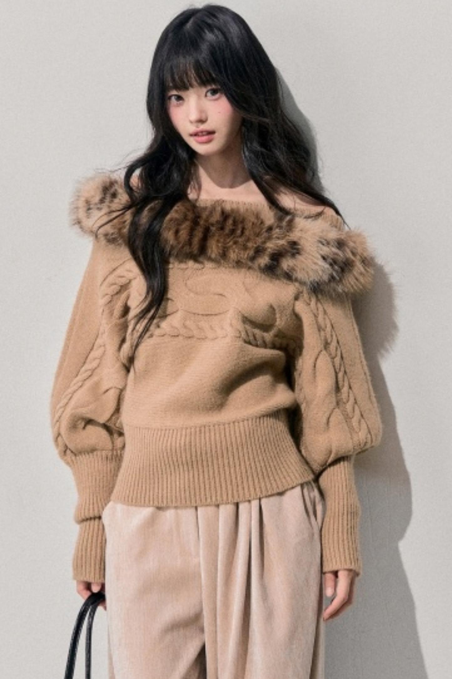 Tea Fragrance Mohair Sweater