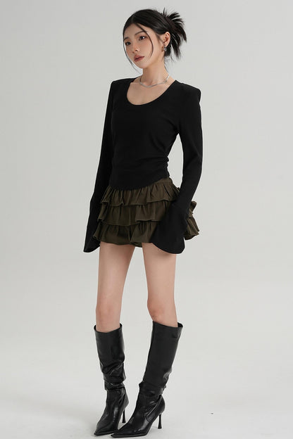 Classic High Waisted Pleated Skirt