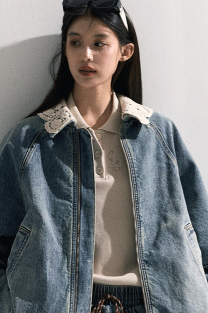 Vintage Braided Denim Jacket Set-Up