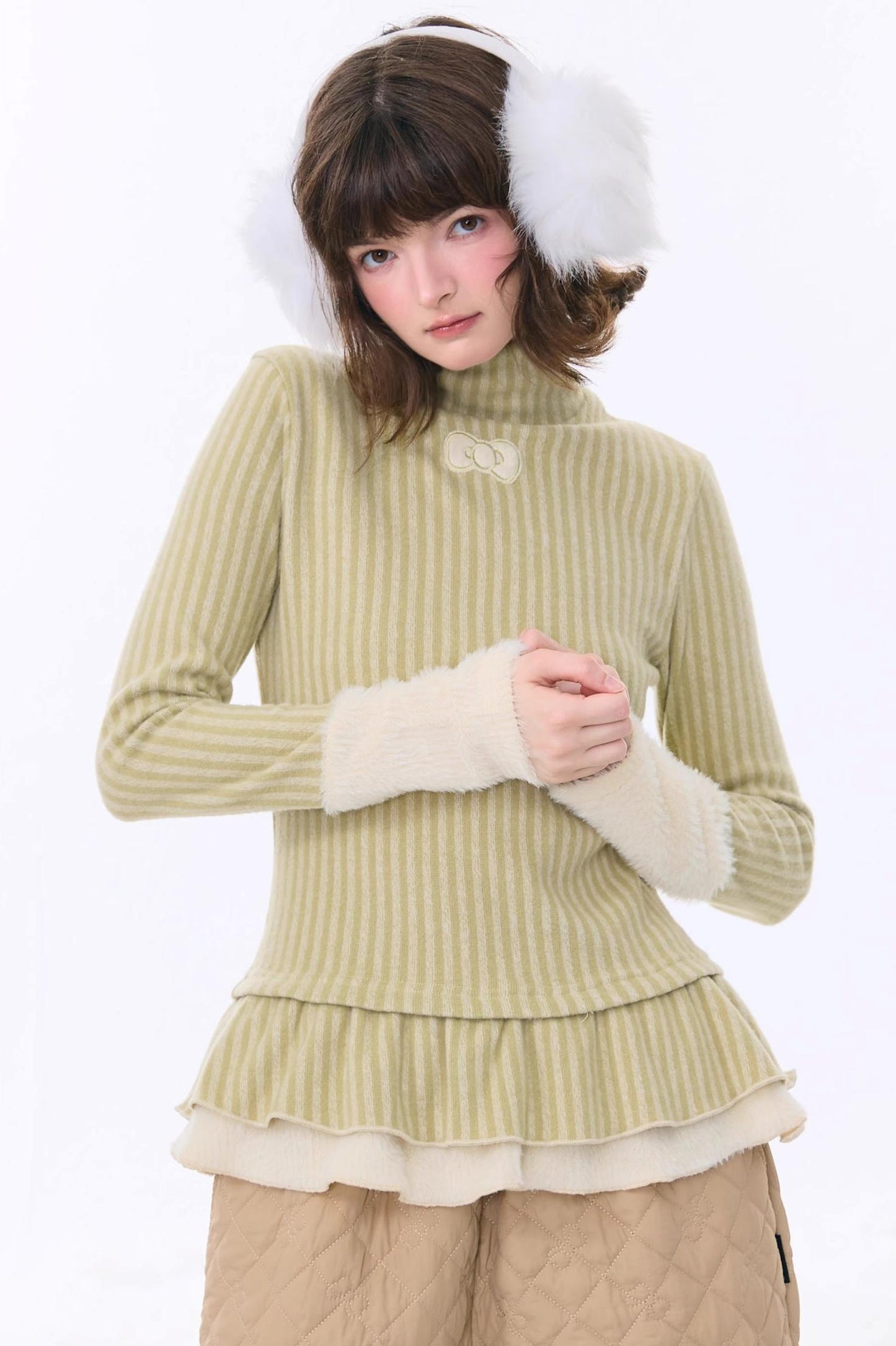 American Retro Striped Knit Top
