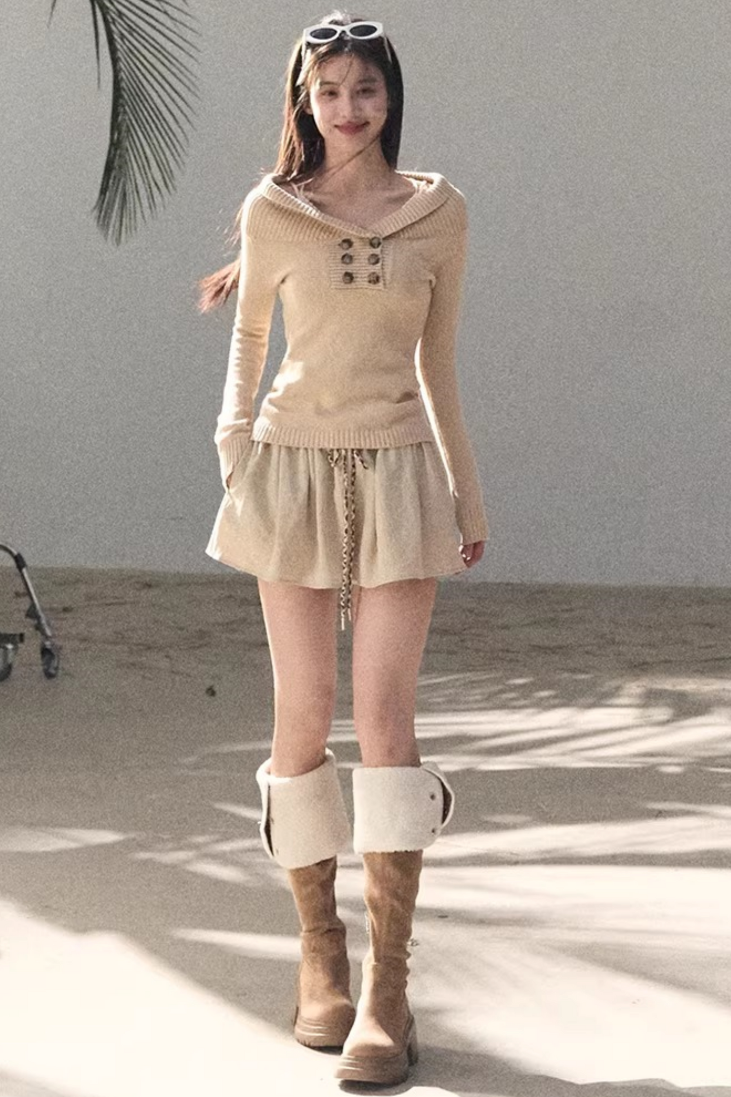 Asymmetrical Cotton Knit Top