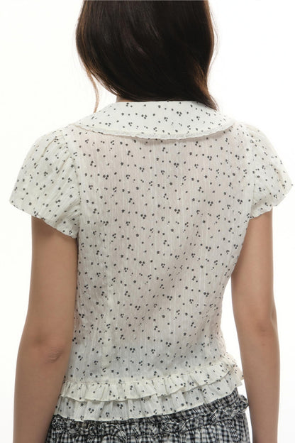 Designer Plaid Doll Collar Shirt