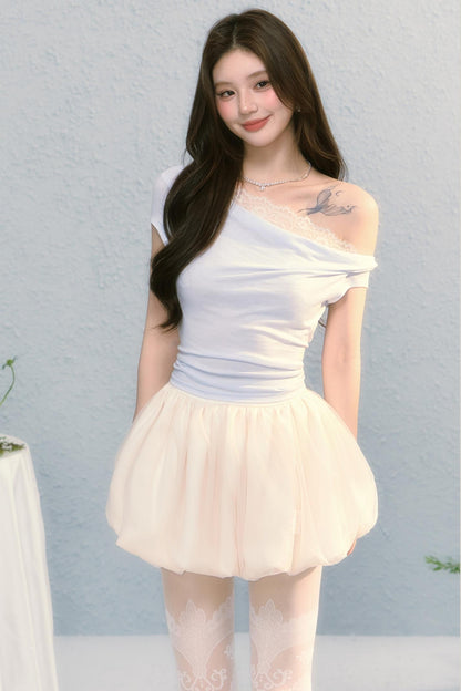 Summer Embroidered Lace Bloomer Skirt