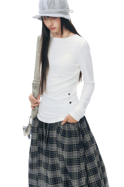 Retro Plaid Umbrella Skirt