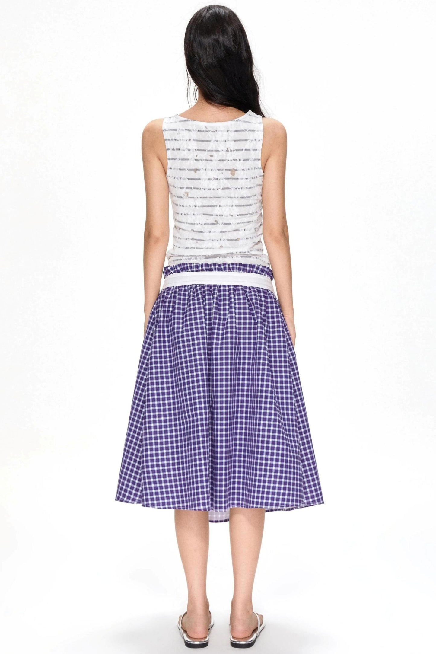 Chic Striped Lace Camisole