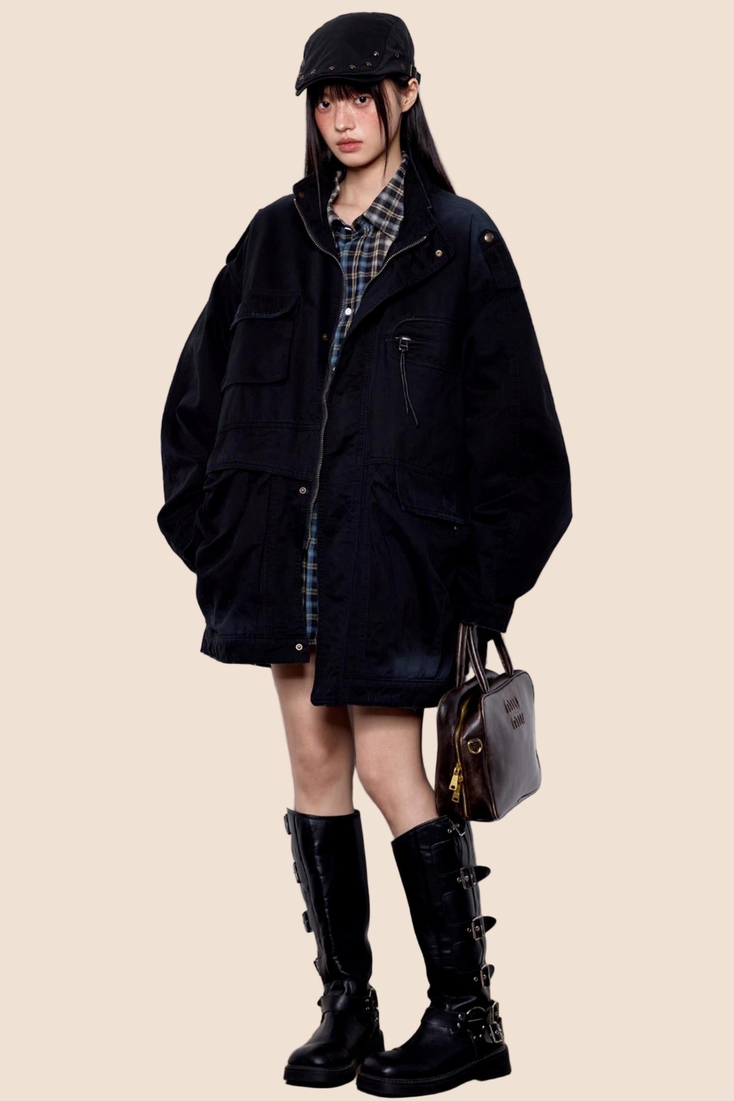 American Vintage Distressed Cargo Jacket