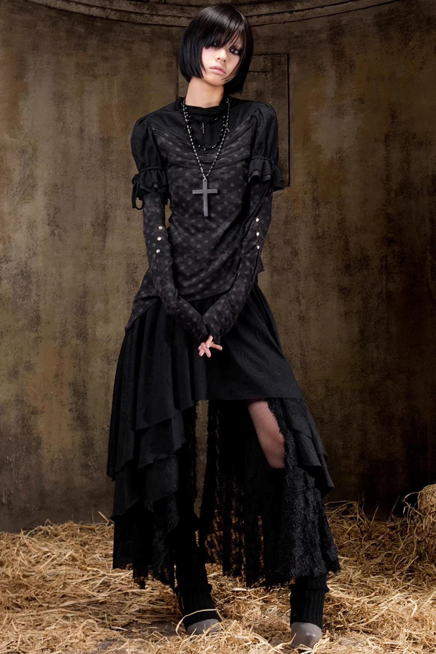 Gestricktes Oberteil im Palast-Stil